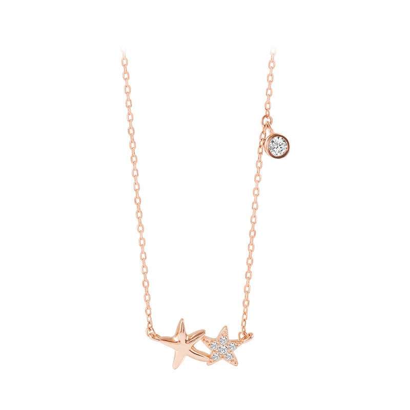 伊黛儿 闪钻海星星项链