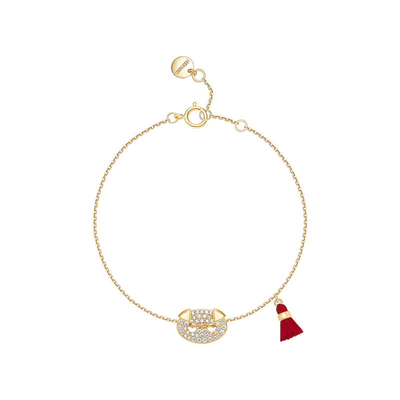 何方珠宝萌趣小猪手链