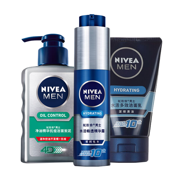 妮维雅 控油补水抗痘洁面套装