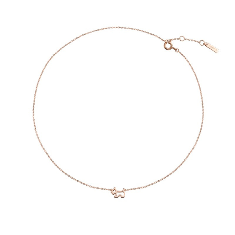 瑷嘉莎 镂空小狗项链