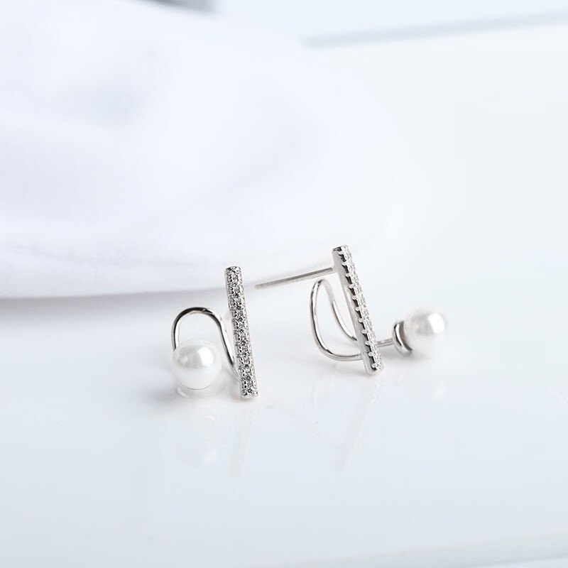 花影 不规则贝珠耳饰