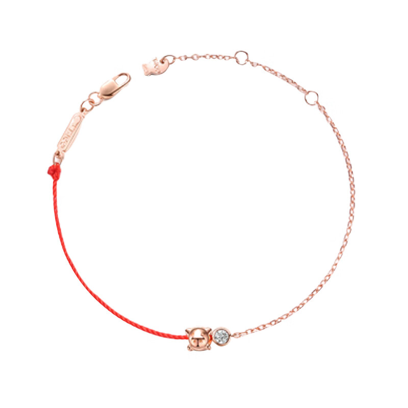 T400 本命年小猪红绳手链