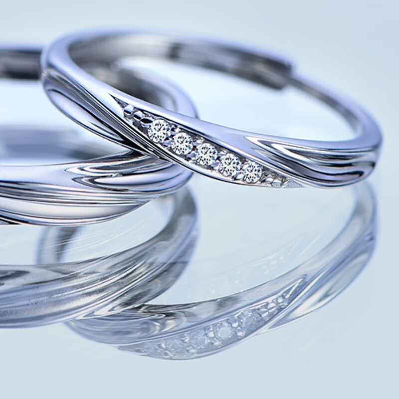 卡蒂罗 纯银表白纪念日时尚对戒