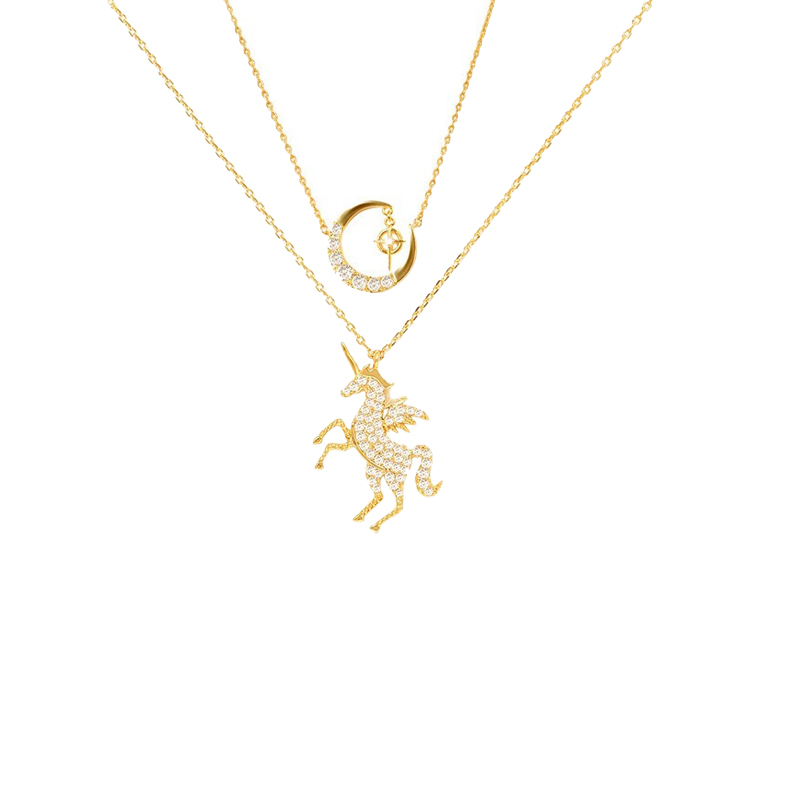 ihush 独角兽项链