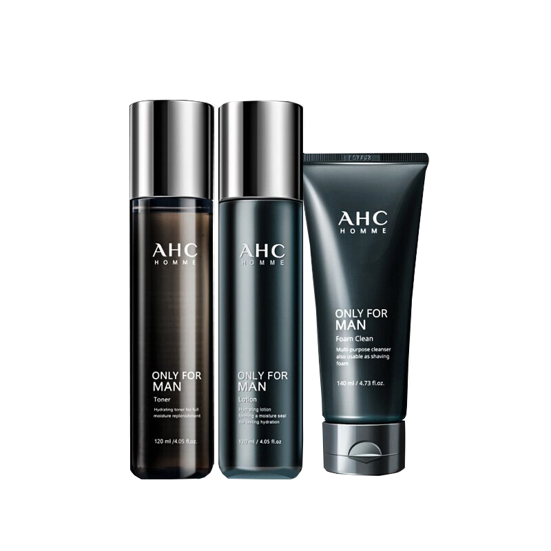 AHC 男士水乳洁面护肤套装