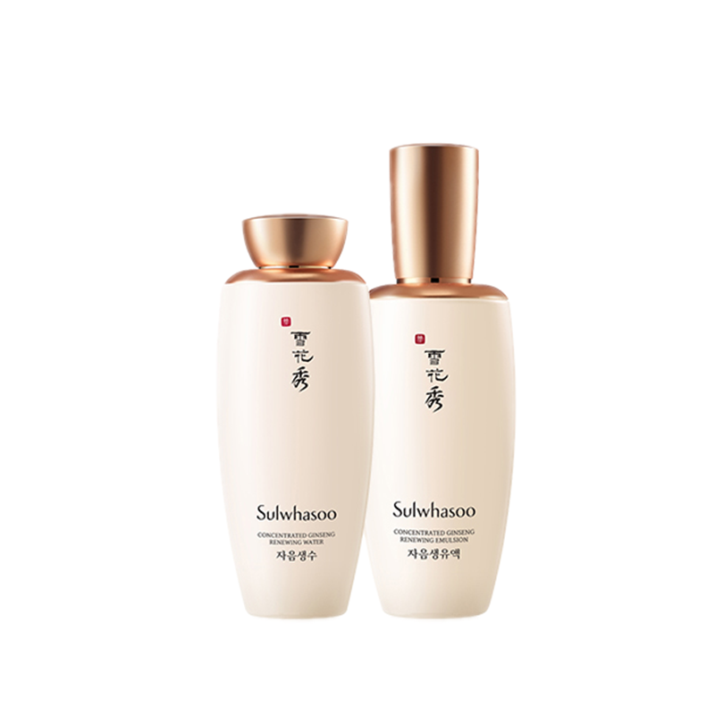 雪花秀 滋盈生人参焕颜水乳套装