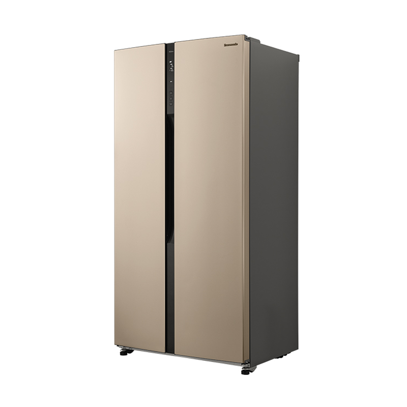 松下570升对开门冰箱 磨砂金