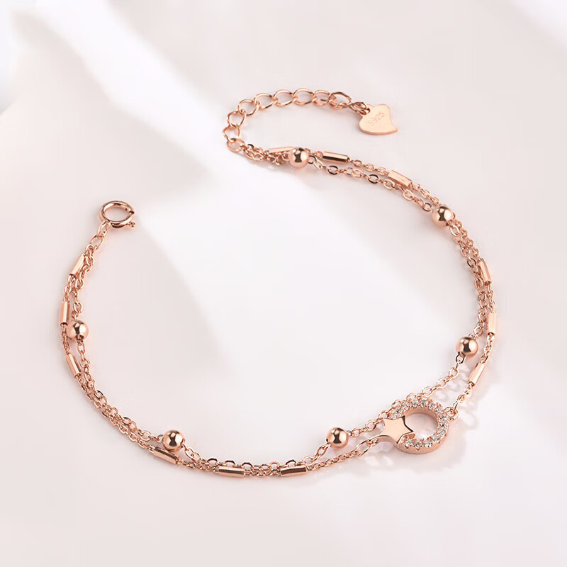 宝诚 玫瑰金森系手链