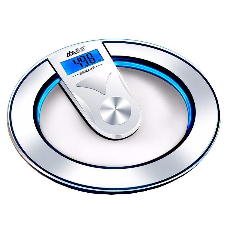 香山 钢化玻璃圆形电子秤
