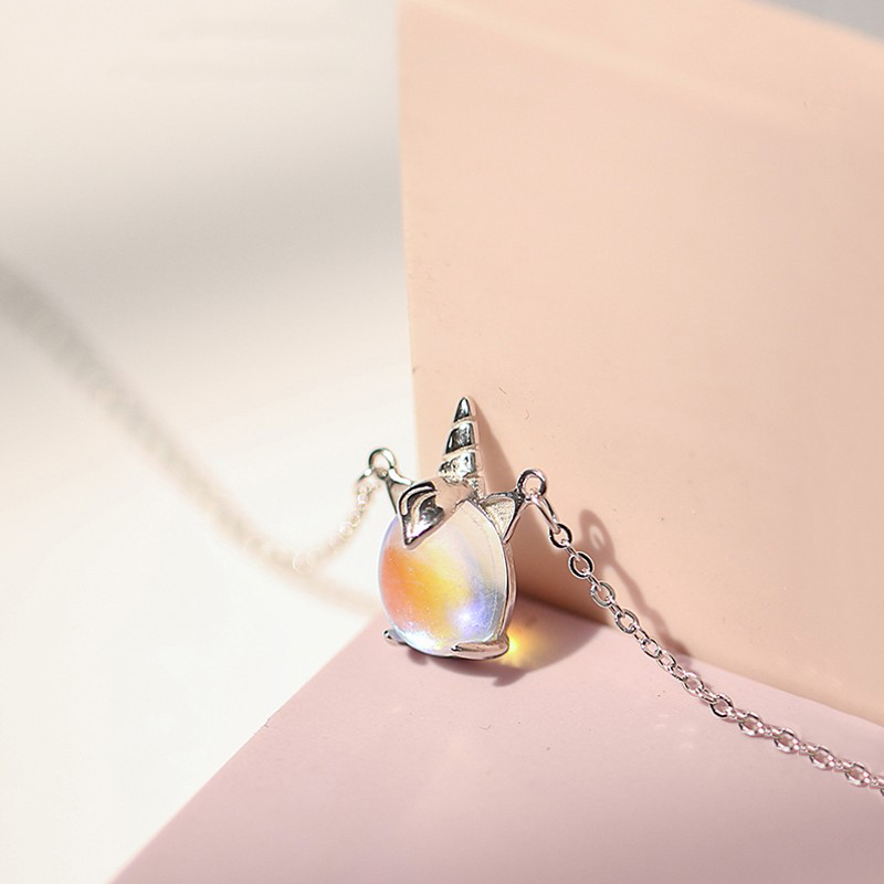 十六月缘 彩虹独角兽项链