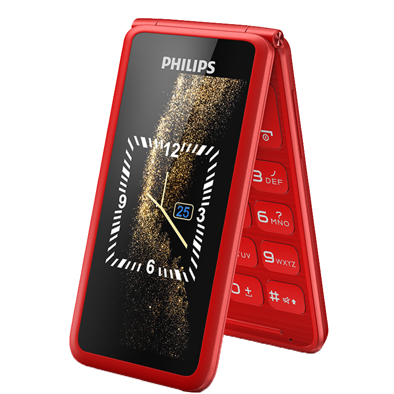 飞利浦一键拨号翻盖手机