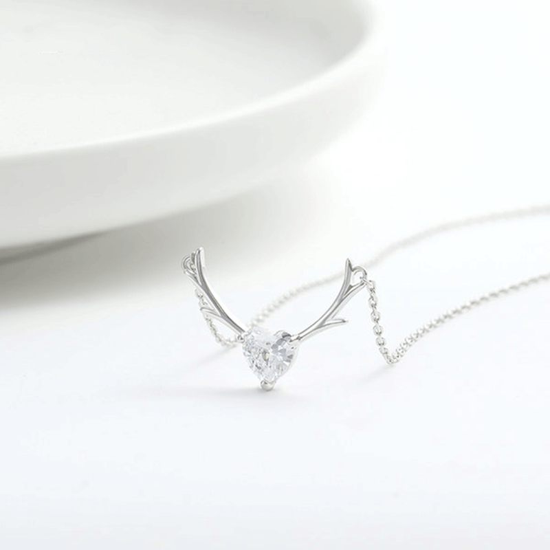 伊黛儿 森系麋鹿锁骨链