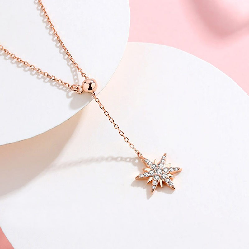 银千惠 六芒星吊坠女士项链