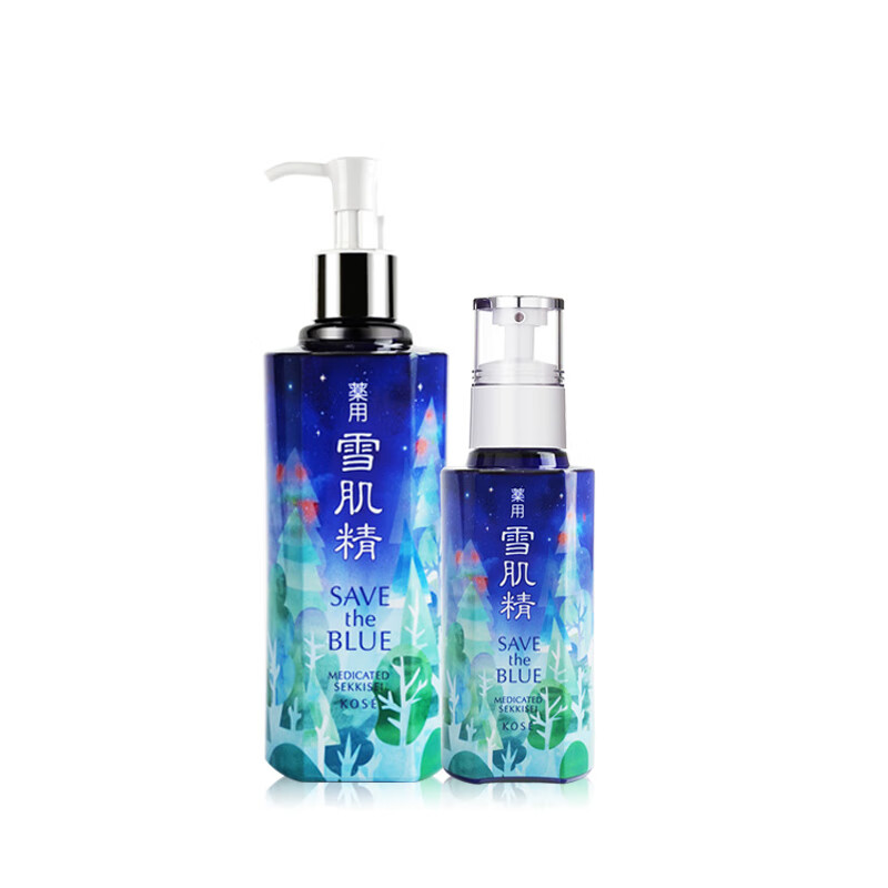 雪肌精清润水乳蓝色护肤礼盒