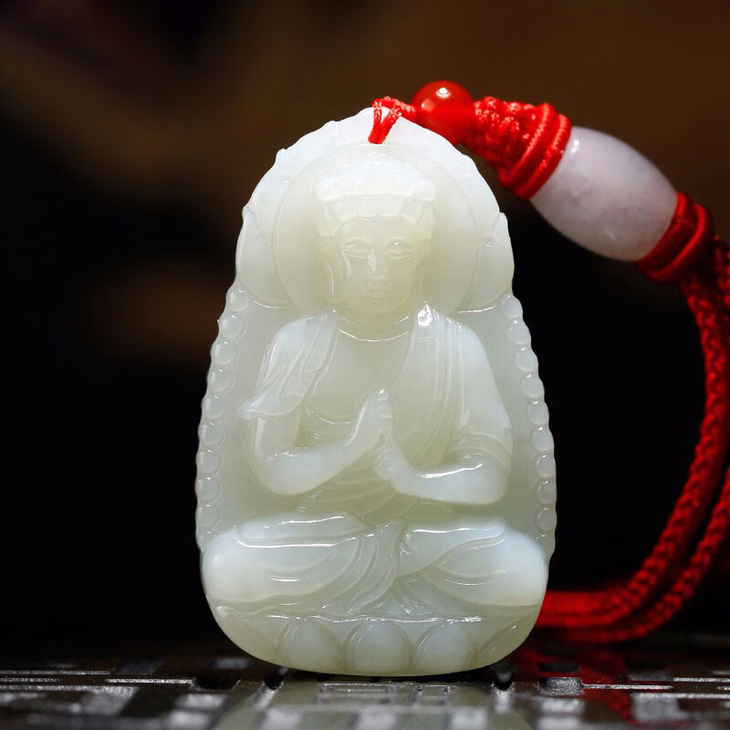 慈元阁 和田玉本命佛吊坠