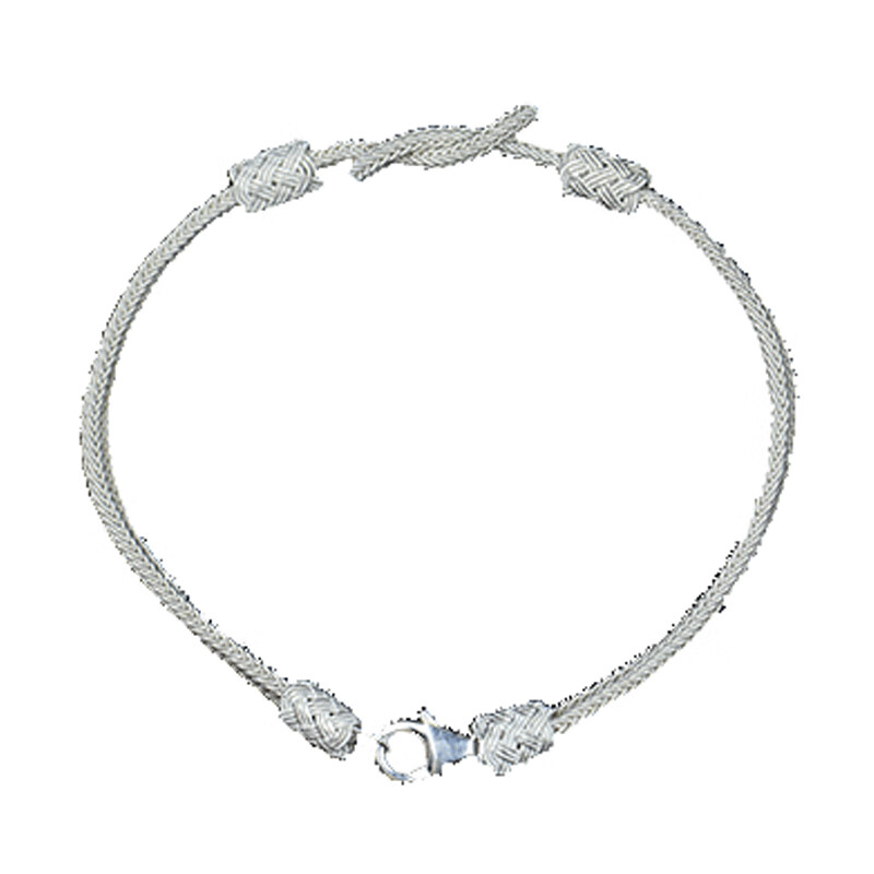 舒蒂饰纯银丝编织手绳