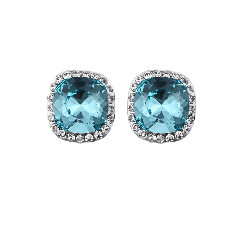 法国 人造水晶镶嵌耳饰