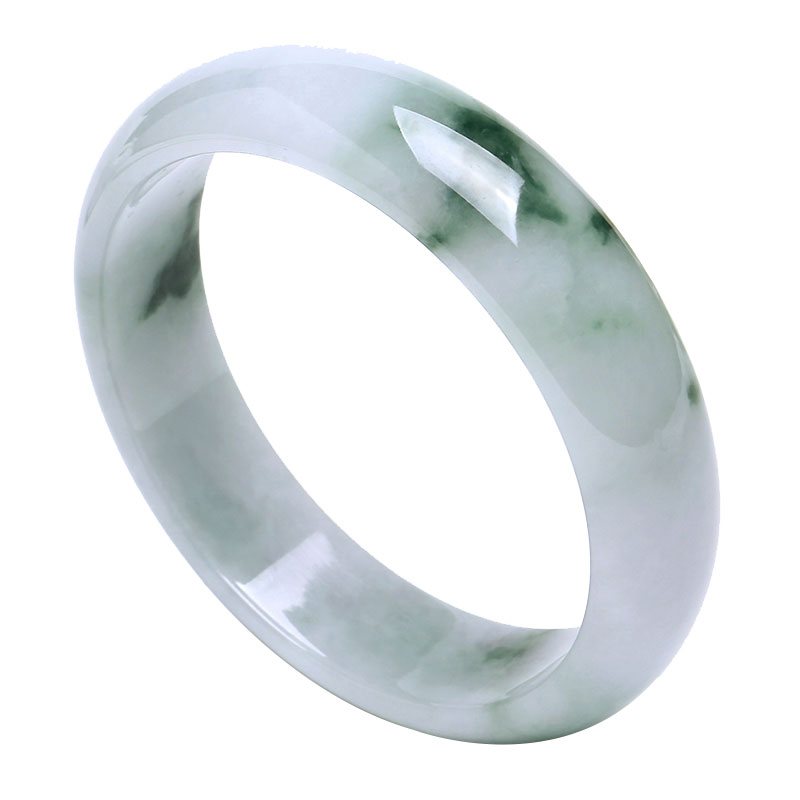 净心石 飘花翡翠玉镯