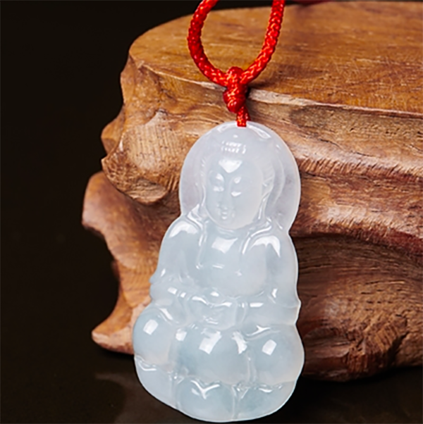 周大福 慈悲观音翡翠吊坠