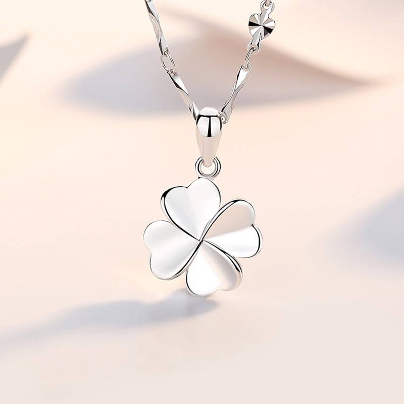 沉鱼落雁 纯银四叶草项链