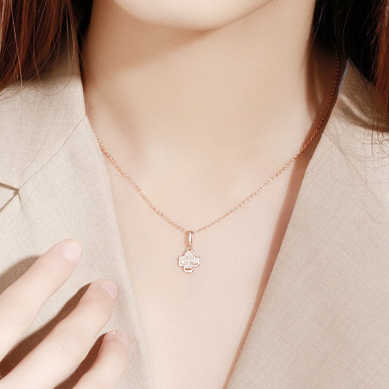 花影 四叶草双层项链