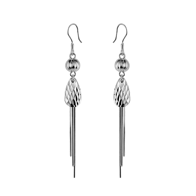 炙真银楼 纯银流苏耳环