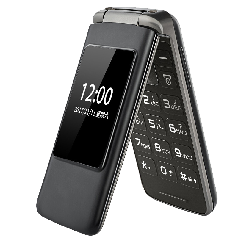飞利浦陨石黑老人翻盖手机