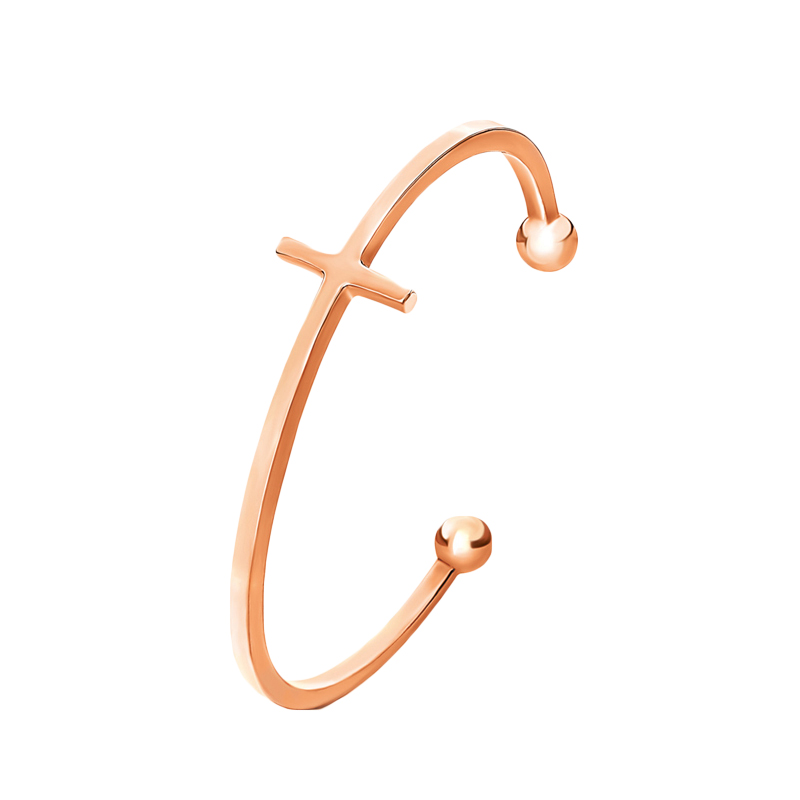 芙丽芙丽优雅镀玫瑰金手镯