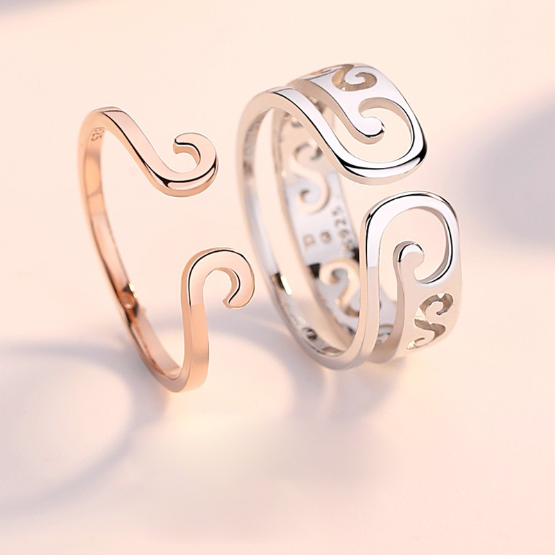 沉鱼落雁 至尊宝二合一纯银对戒