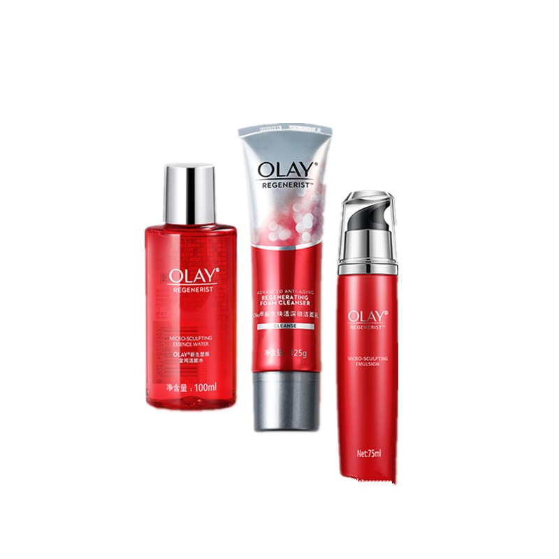 玉兰油 弹润水乳洁面三件套装