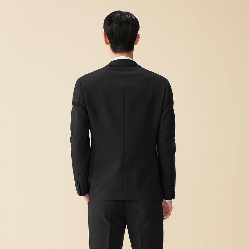 HLA Hailan home suit suit set men's autumn new product flat and comfortable, simple and stylish business slim fit imitation wool suit set West htxad3d070a