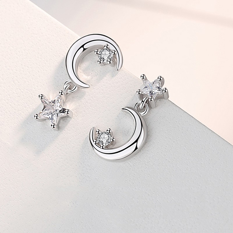 沉鱼落雁 星月简约耳饰