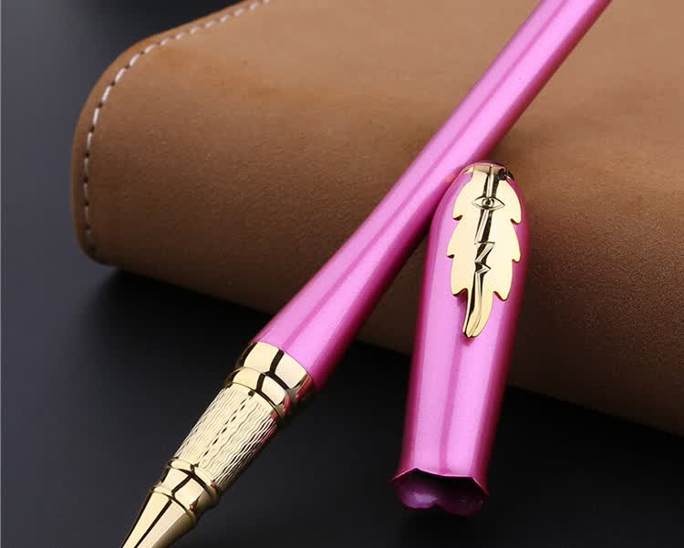 Pimio Fountain Pen Signature Pen, Financial Extra Fine 0.38mm, Birthday Gift for Women, Business Office Gift for Adults And Students, Calligraphy Practice, Ailin Series 986 Purple-Red 15
