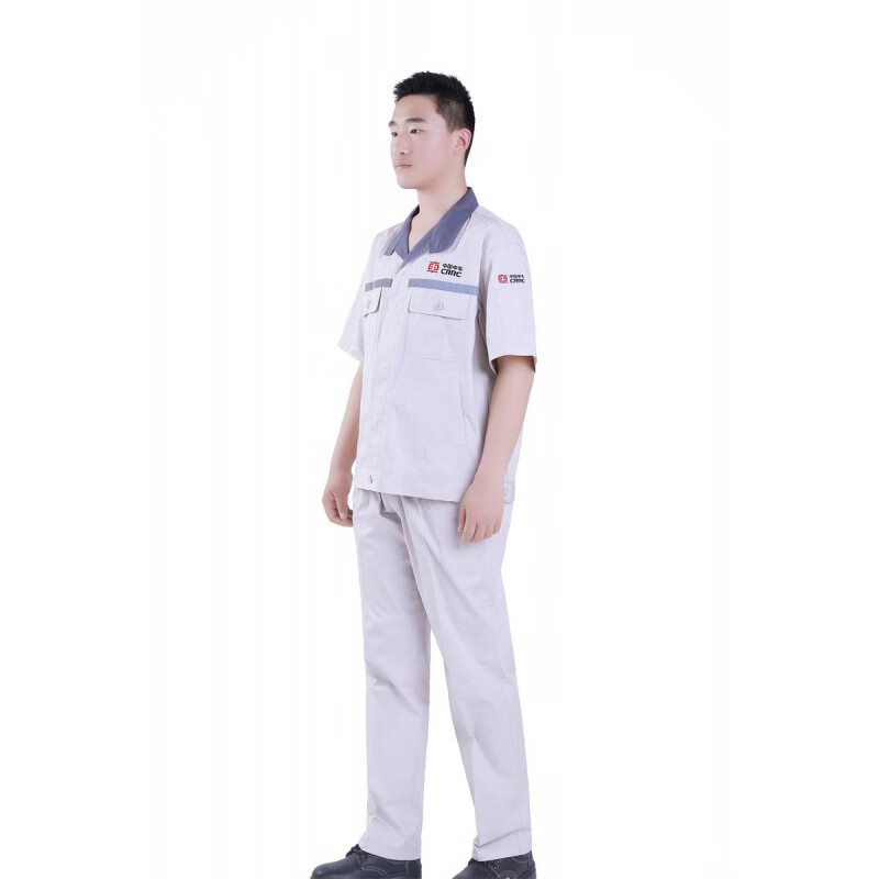 Table Xi CRRC work clothes white short sleeved summer CSR workshop work clothes suit pants