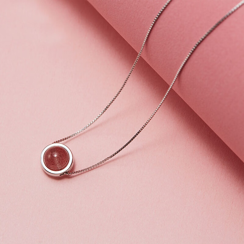 阿吉豆 粉晶石女士项链