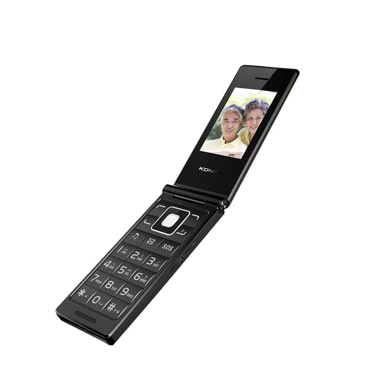 康佳 U11翻盖曜石黑老人机