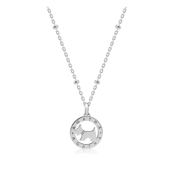 瑷嘉莎 圆盘小狗吊坠