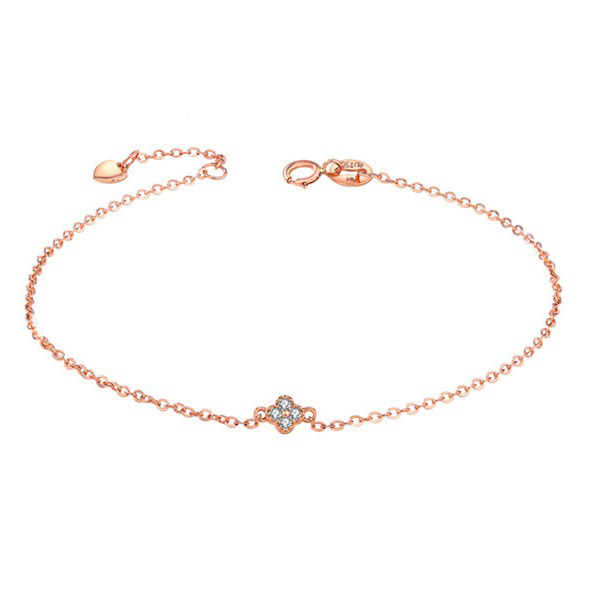 如印珠宝彩金四叶草手链