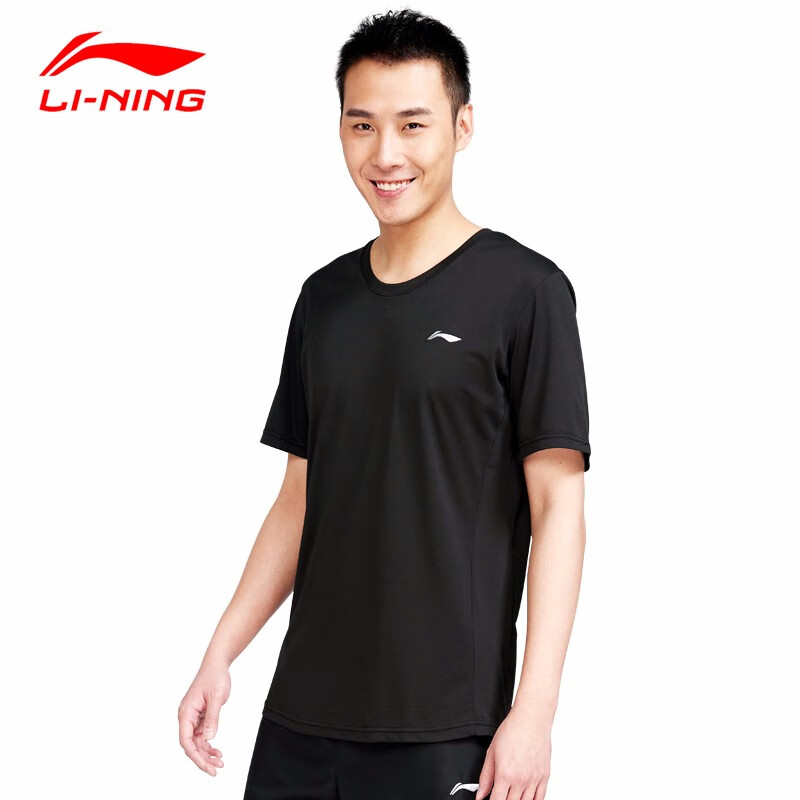 Li Ning sports suit 2-piece set men's short sleeved round neck T-shirt summer sports pants quick drying pants running sportswear ice silk sports suit 2-piece set