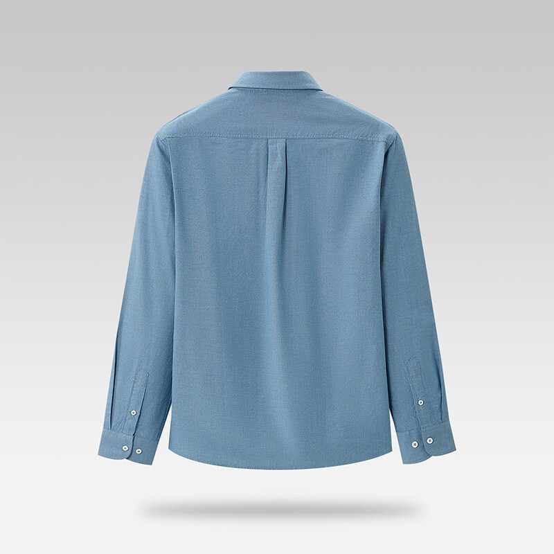 Hailan home long sleeve casual shirt hnead1u035a Long Sleeve Shirt Men's 22 spring Oxford cotton casual shirt men's Denim Blue (35)