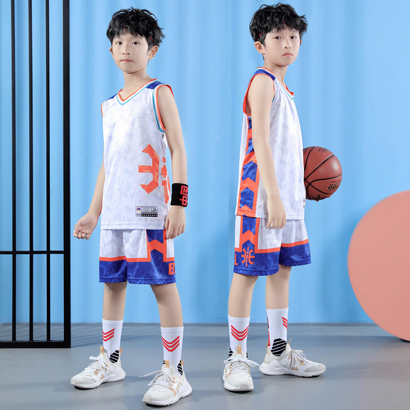 Children's basketball suit, men's sports suit, vest, training suit, primary school students' competition team suit, printed sportswear, jerseys