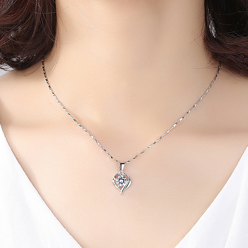 城市玉光森系锁骨链