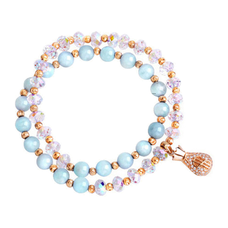 静风格 银水晶手链