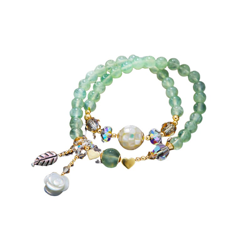 静风格 绿森林葡萄石手链