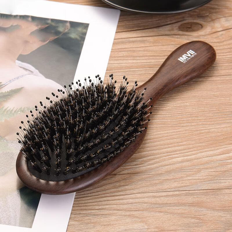 IMVII 猪鬃毛按摩 梳子