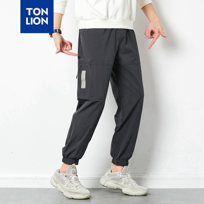 Tangshi casual pants men's 2022 spring and summer new thin tooling legged sports pants men's Tangshi casual pants men's 2022 spring and summer new thin tooling legged sports pants men's