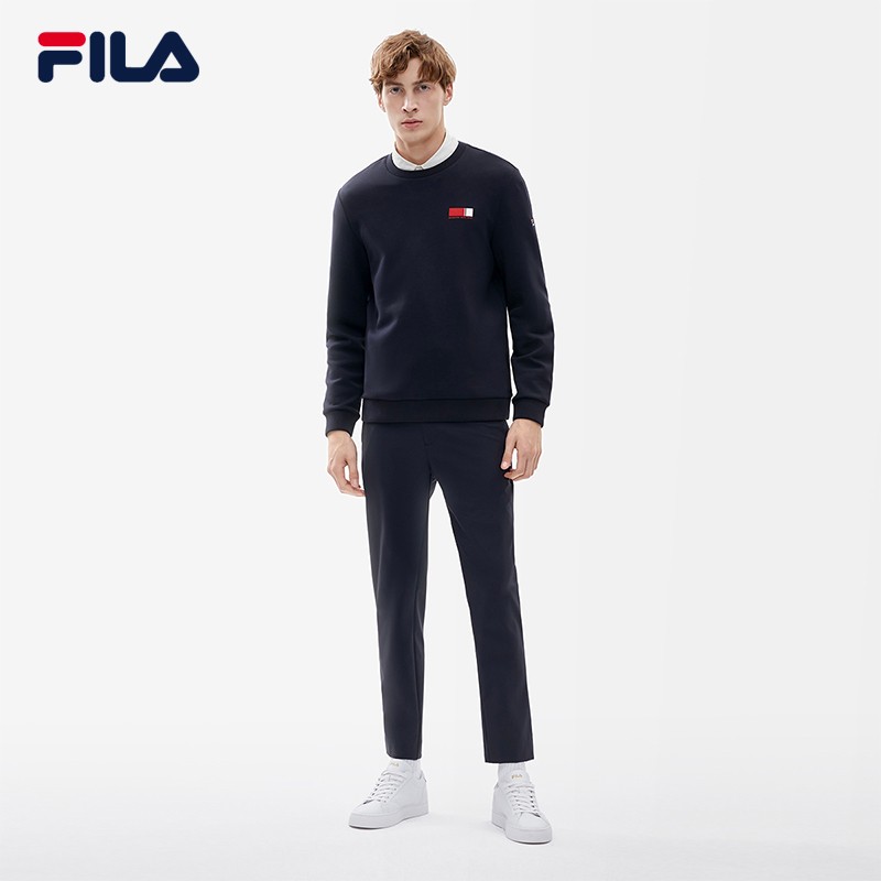 FILA Philharmonic official men's sweater 2022 spring new casual versatile sports Pullover men's sweater