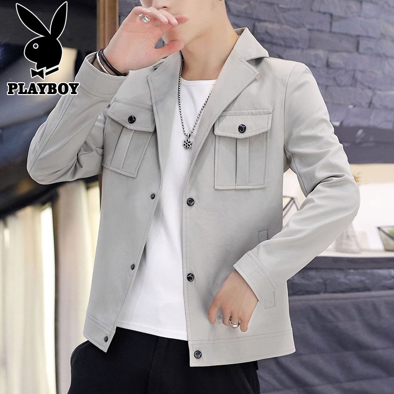 Playboy jacket men's 2022 spring and summer new leisure national fashion coat men's wear joint brand trend youth fashion versatile coat men's clothing