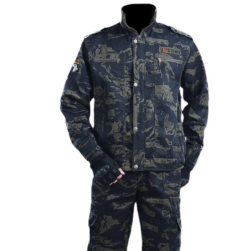 Lingdeng summer thin work suit men's labor protection pure cotton welder's coat wear-resistant camouflage suit single piece optional tooling can be invoiced