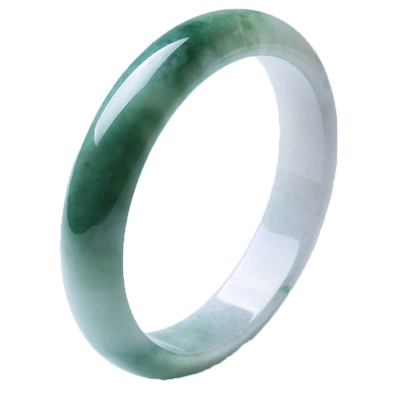 净心石 翡翠飘花玉手镯